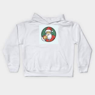 Santa with beer Kids Hoodie